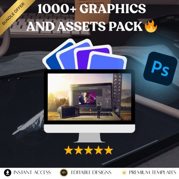 700+ GB Graphics & Assets Bundle Pack
